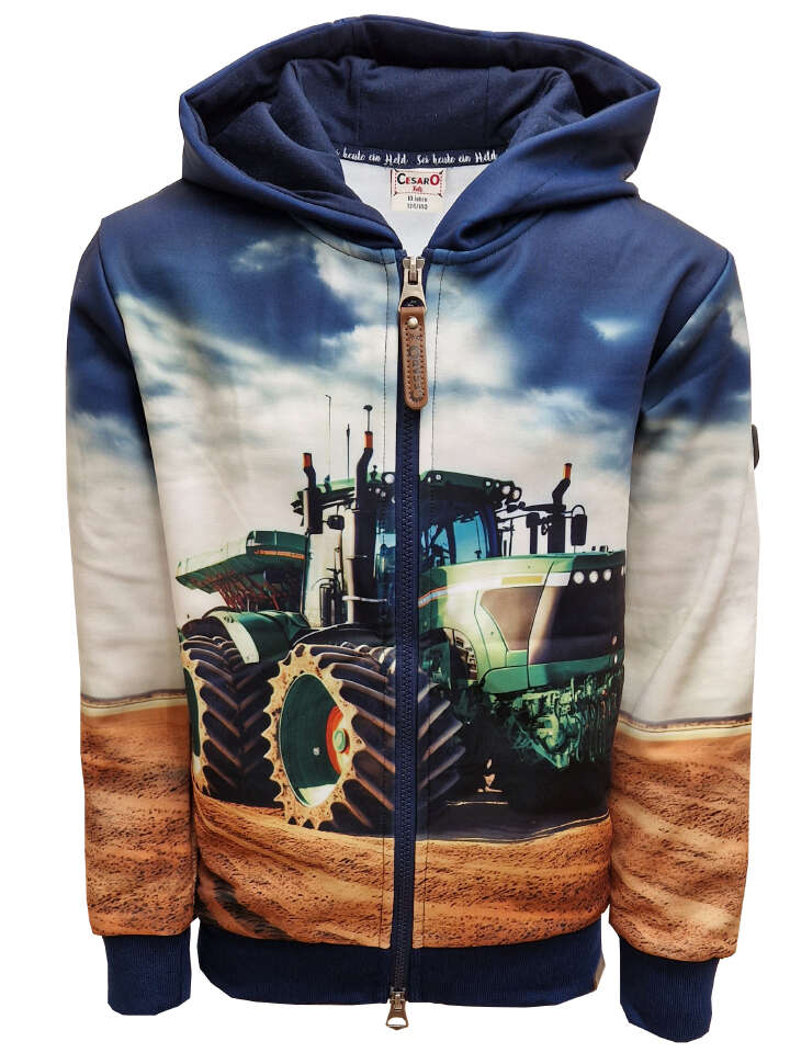 CESARO Kinder Sweatjacke Traktor